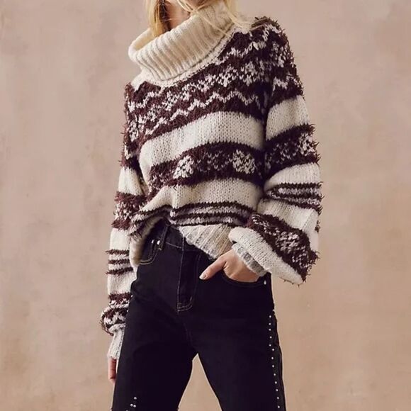 Free People Womens Check Me Out Sweater Large NWT - Picture 4 of 12